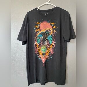 LEBRON JAMES‎ NIKE "LOYALTY NEVER DIES“ DRI FIT BLACK SHIRT MEN'S SIZE Large